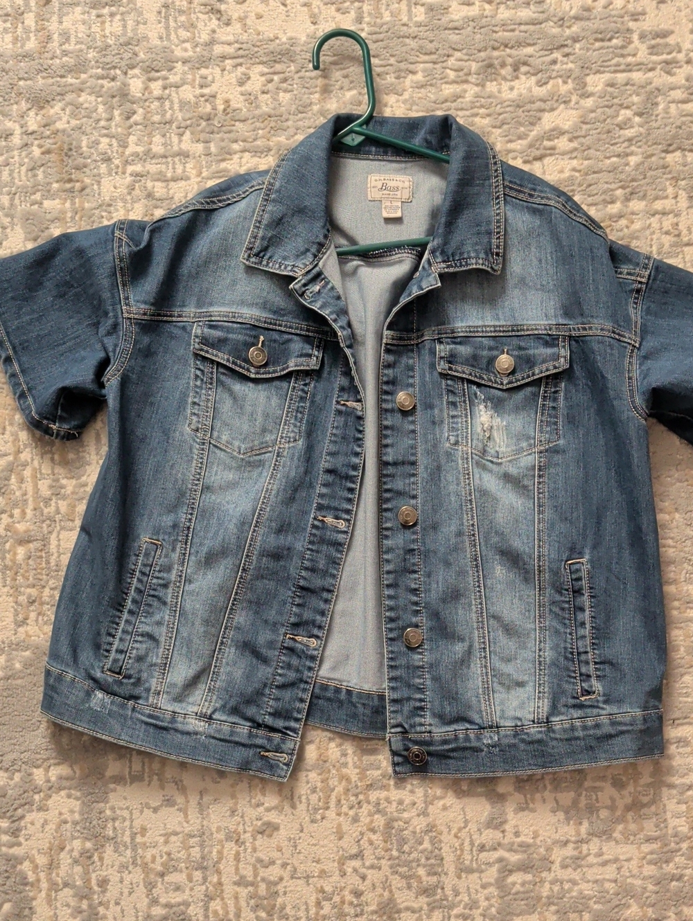 Bass Women's Light Blue Short-Sleeve Denim Jacket
